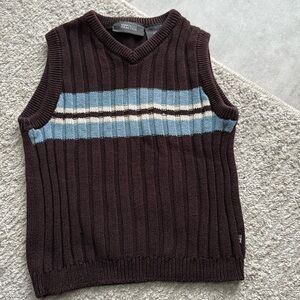 *LIKE NEW* Kenneth Cole Reaction Boy's Brown/Lt. Blue 100% Cotton Vest - Size 3T